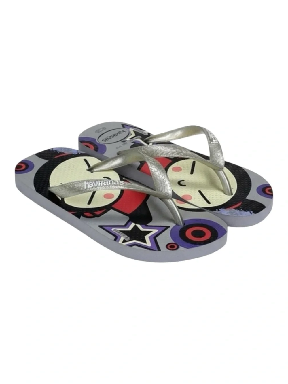 Havaianas x VOOZ ☼ Thong Flip Flop Sandals ☼ Decorative Crystalized Studs ☼ Grey